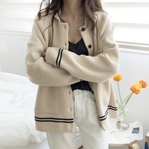 [드레스날다] 사랑의온도 라인 카라 니트 가디건(mknit1418_1)