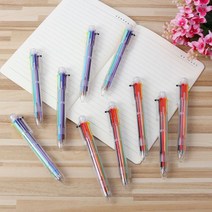 브라이트 6색 볼펜 10p세트 홍보 인쇄 판촉볼펜, 상세페이지 참조, 상세페이지 참조