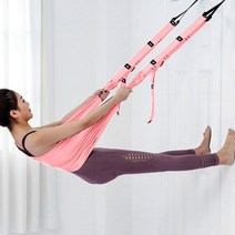 스키니어 요가 홈 트레이닝 스트레칭 밴드 요가스트랩 플라잉요가 필라테스 헬스기구, 핑크