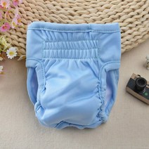 애완견 옷 소형 중형 및 대형견 테디 골든 리트리버 래브라도 벨크로 괴롭힘 방지 월경 바지, M, 파란색