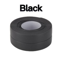 미니세면대 화장실리모델링 타일 건식 세면대 욕실 샤워 싱크 목욕 씰링 테이프 스트립 흰색 자체 접착 방수 벽 스티커 주방 코크, 없음, Black+0.87inch(2.2CM)+10.5 Fee