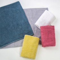 헤이미시 자수 타올 80x40cm 면 죽사 뱀부얀 170g 국산 수건 답례품, 백색