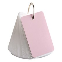 미니 블랭크 바인더 노트 패드 100 시트 학생을위한 작은 골판지 플래시 카드 세트, 콩 페이스트 파우더