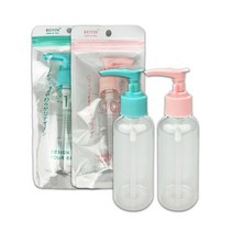 칼라 올스 투명 1P 휴대용 용기 100ml 디스펜스 O 펌프 로션 눈금 리필 공병 스킨, 단품