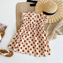 베이비맥스 베이비맥스 숄더 프릴 브이 도트 플레어 원피스 R6331 (P002104728)