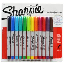 샤피 37175 마르카도르 12 색 0.5mm 산포드 리브레 드 폴보 마르카 플러마 컬러, 12 Colors