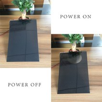 사생활 보호 단열 창문 암막 윈도우 불투명 시트 시트지 필름 SUNICE 전환 가능한 전기 화이트블랙그레이 접착 PDLC 스마트 창 도어 테스트 샘플 후면 프로젝션 스크린, 검정, 10cmX8cm