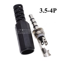 전선연결부품 2.5 3.5mm 오디오 수 플러그 잭 2 3 4 섹션 밸런스 마이크 헤드폰 커넥터 이어폰 소켓, 05 3.5mm 4Pole_03 10 Pcs