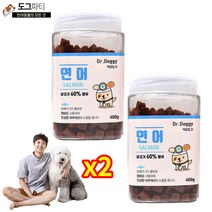 닥터도기 강아지 져키 간식 400g, 2개, 연어맛 400g