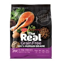 하림펫푸드 더리얼 그레인프리 크런치 어덜트 고양이 사료, 연어, 1kg, 2개