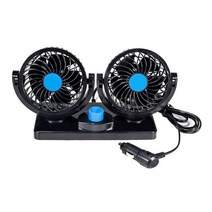 차량 자동차 냉각장치4인치 12V 자동차 트럭 SUV 에어 듀얼 헤드 선풍기 냉각 시스템 차량용 배기구, 한개옵션0