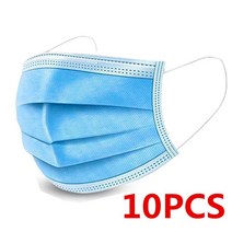 10-200pcs 일회용 외과 블랙 페이스 마스크 필터 Meltblown 3 레이어 플라이 인증 안전 비 wove 의료, 01 10pcs Blue