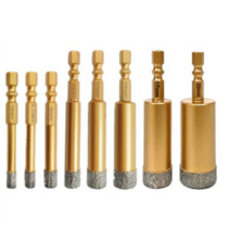 킹 KING 다이아몬드 육각 융착 코어비트 8종 타일기리 대리석 유리 포세린 세라믹, 6.5MM