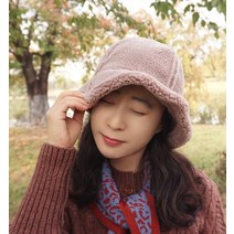 앞머리 따스한 양면 무스탕퍼 벙거지 버킷햇n1030
