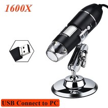 초정밀 광학 전자 디지털 현미경휴대용 디지털 현미경 검사 카메라 확대 유연한 스탠드 포함 폰 패드, 03 1600X USB