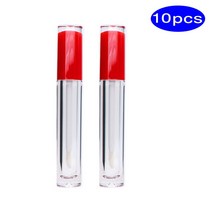베이스젤오일 립글로스만들기 립글로즈만들기세트 립글로즈만들기세트청담언니 립글로즈만들기통 립글로즈 빈 립스틱 튜브 부드러운 립글로스 메이크업 스퀴즈 클리어 개, 11.10pcs red - 플라스틱