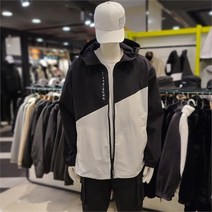 리트머스 NC05 사선 배색 후드 집업 LN1JU033