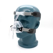 BMC 자동 CPAP 비강 마스크 실리콘 호흡기 3 크기 쿠션 조절 가능한 헤드 기어 스트랩 머리띠 수면 무호흡증 안티 코 고는 거, 02 Mask Size M