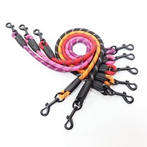 독스랩 로프커넥터 더블 트윈 리드줄 2마리 산책, 12mm - 퍼플 (60cm)