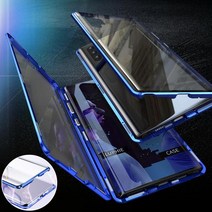 갤럭시S22 울트라 플러스 전면 풀커버 메탈 마그네틱 자석 투명 강화유리 슬림 범퍼 하드 휴대폰 케이스