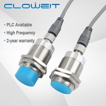 스위치 원주형 유도 장거리 근접센서 Cloweit M30 10 15mm 형 근접 센서 1000Hz 자동 위치 제어 플매트 카펫 매트 러그인 케이블 IP66 LMT30, LMT30-15 15mm_PNP NC | With PT