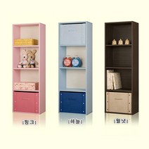 대주기획 4단 책장 1개와 부직포수납함 1개 세트로발송 총17종류중에 선택하세요 DIY 소비자조립제품, 4단책장원색(원목색)1개와 부직포브라운색1개