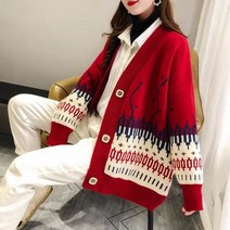 Ogfaour여자 중학생 크리스마스 가디건 여중생 학교 도서관 에어컨 교복에어울리는 중딩 고딩 10대