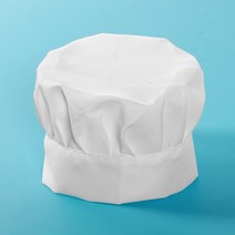 썸띵 화이트 면 고무밴드 주방 조리사 요리사 모자 위생모 조리모자 베이킹 학원 업소, 1개