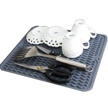 민스리빙 실리콘 식기건조매트, 1개, 그레이