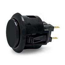 가정용 게임기 오락실 옛날 부품 일본 아케이드 sanwa obsf-24 푸시 버튼 24mm 제로 지연 시작 스위치 공식 오리지널 조이스틱 콘솔 diy, 검은 색