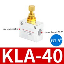 솔 체크 솔레노이드 벨브 ASC/KLA-06/08/10/15/25/32 RE-02/03/04 공압 속도 조절 밸브 편도 스로틀 유량 제어 부품, [16] KLA-40, [01] Regular