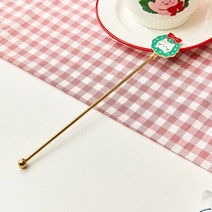 [버터샵] 크리스마스 홀리졸리 밀크캣 스테인리스 머들러, 단품, 1개