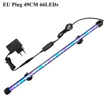 빔프로젝터렌탈 특수조명 업소용수족관 DOCEAN 수족관 빛 방수 물고기 탱크 램프 19/29/39/49CM EU 플매트 카펫 러그 Dimmable 3 색 모드 조명 Accessoi, [04] EU Plug 49CM 66LEDs