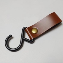 감성소품 행어 간편장착 가죽 후크 브라운 갬성캠핑 차박 오토캠핑 카박