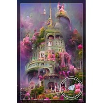 꽃 궁전 보석십자수 DIY 다이아몬드 자수 방콕 취미, 옵션01, 40x30cm 사각형