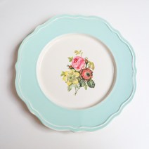 클레어 빈티지 브런치 카페 앤틱 접시 그릇 모음, 옵션5. 애슐리-접시L