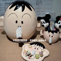 크레용 맹구 콧물휴지 벽걸이 두루마리 도자기 케이스 악세서리 선반 트레이 필통, 4