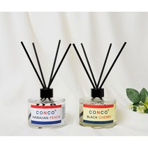 [CONCO] 에이프럴 프레쉬 베이비 파우더 디퓨져[향수에 사용하는 고급 향료 사용], 블랙체리+하와이안피치 세트, 1