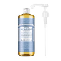 닥터브로너스 퓨어 캐스틸 솝 베이비 950ml + 전용펌프, 베이비 언센티드 950ml