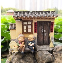 정원 꾸미기 노부부 실내 테라스 한옥 장식 미니어처 수지 선물, 935-9B 고양이 포옹
