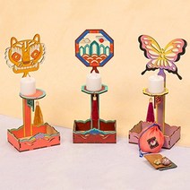 84 민화샵 전통공예 촛대 만들기 3종, 01.나비