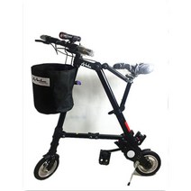 MOHEGIA 접이식 자전거 미니 울트라 라이트 휴대용 자전거 클래식/미니 자전거, 8 인치 레이디 (공압 타이어) 블랙, 블랙