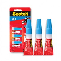 스카치 다목적 순간접착제 일회용 액상형 본드 0.5g 상품, 상세페이지 참조