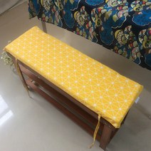 좁고 긴 나무 의자 매트 패드 방석 교회 식당 병원 맛집 대기실 함바집 야외 벤치 따뜻한 매트리스, 120X35cm + 황기하탈착 가능 4cm