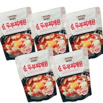 바지락 순두부찌개 양념 130g x 5팩 칼칼시원한맛 바지락농축액 엑기스 함유, 1개