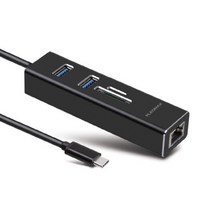 PLEOMAX 5in1 C타입 올인원 USB3.0 멀티 2포트 스마트폰 노트북 맥북 허브 분배기 SD 카드리더기 랜카드, PM-AH1000