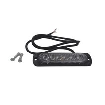 2x 12V-24V 6LED 트럭 스트로보 스코프 경찰 점멸 오토바이 라이트 Led 손전등 깜박이는 조명 레드 블루 앰, 한개옵션1, 03 Amber White