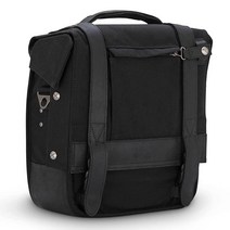 BURLY Brand Voyager 싱글 새들백 - 탈착식 디자인으로 메신저 백으로 변환 가능 - 가방 1개 할리 데이비슨 인도 및 대부분의 오토바이용 범용 - 블랙 (B15-