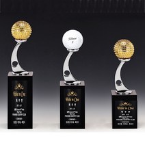 A7140-41-42 _ 홀인원 싱글 알바트로스 골프 트로피 기념패 상패 싸이클버디 사이클버디 이븐파 이븐 언더파 언더 라베 크리스탈 주석 청동 크리스탈컵, 크롬도금