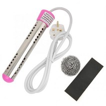 온수기 히터봉 온수 히터 220v 1 5m 2000w 침지 전기 가정용 여행용 가열 막대 영국 플러그 물 보일러, 분홍색